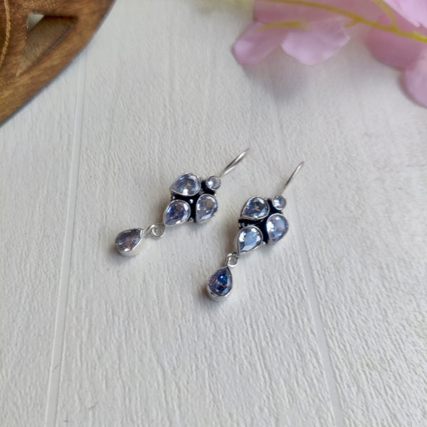 "Nalini" " Premium Hook Zircon Stone Hook Earrings