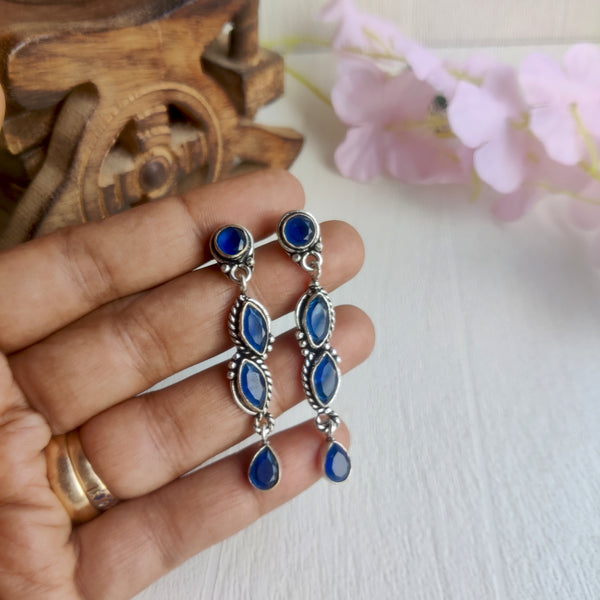 "Dhanika" Minimalist  Zircon Stone Long Dangle Earrings