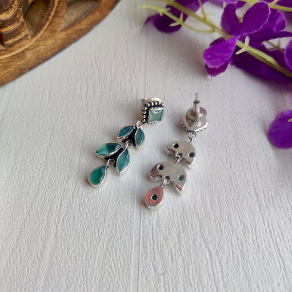Intricate petal layers Zircon Drop Earring