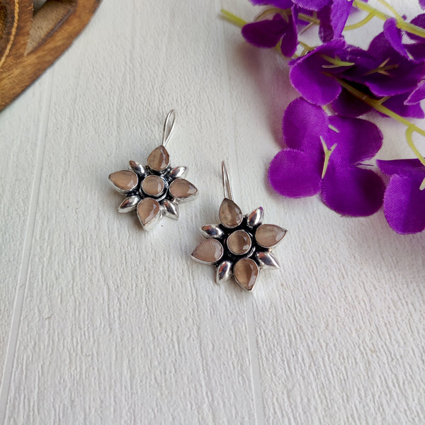 "krishma" Square Shaped zircon Hook Earrings
