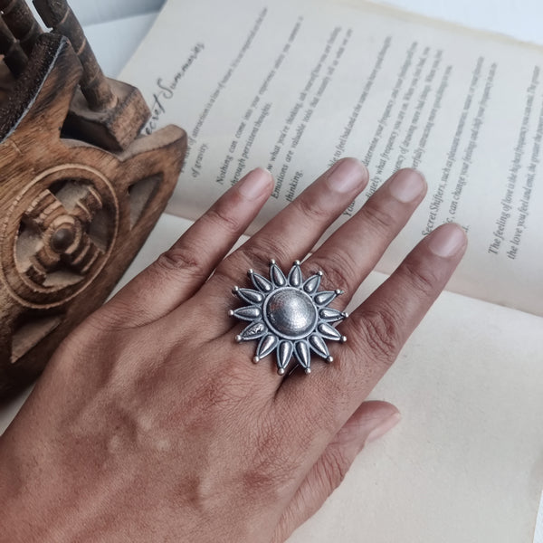 Adjustable Oxidized Silver Brass Rings