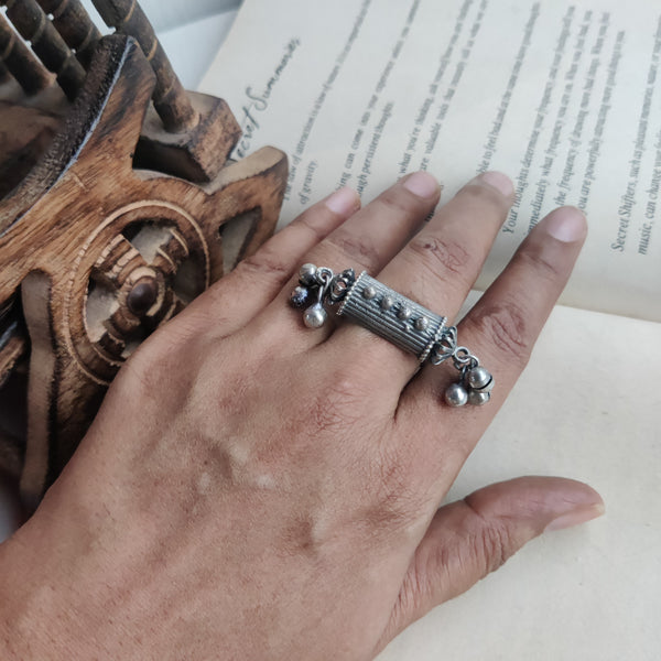 Adjustable Oxidized Silver Brass Rings