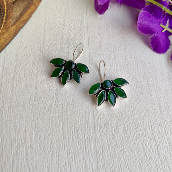 Fiona Premium Zircon Hook Petal Shape Earrings