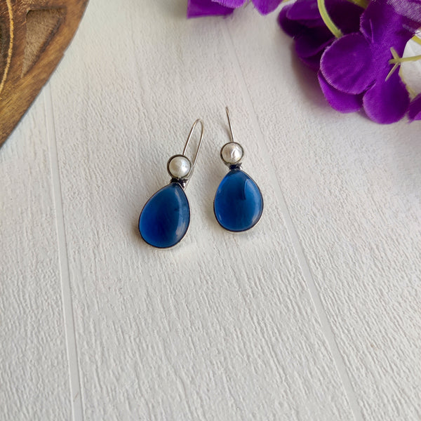 "Saniya" Silver Look Alike Oxidised Earrings