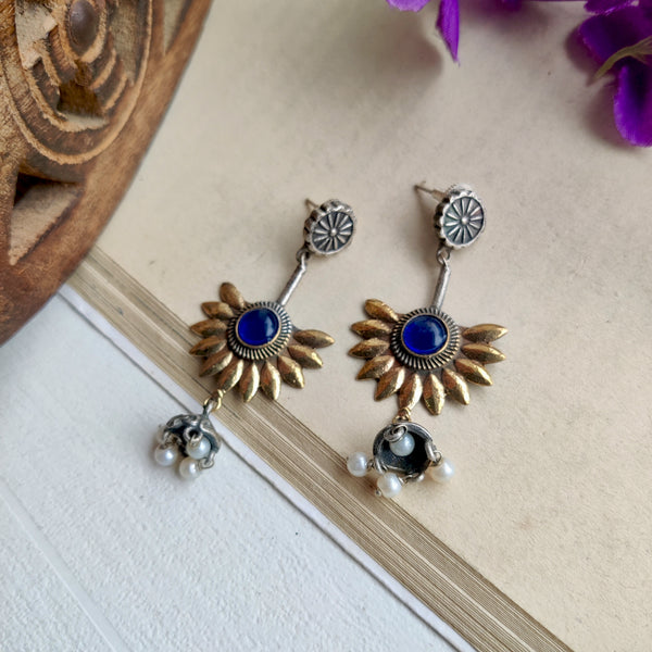 "Malishka Brass Dangler with Jhumki