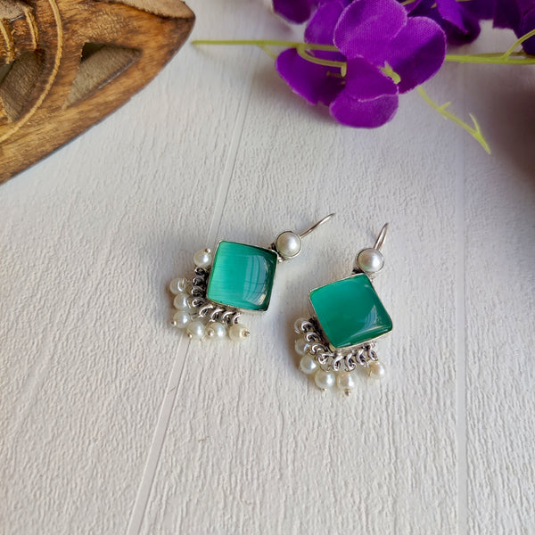 "Kanishka"Silver look alike Oxidised Earring