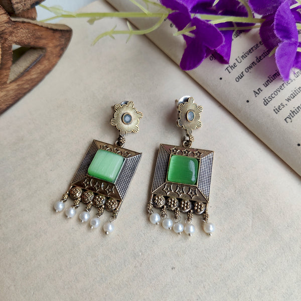 Yamuna Silver Look Alike Earrings
