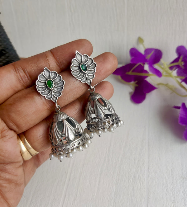Arunya Two Tone Jhumki Earrings