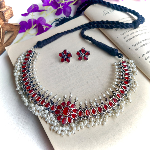 "Sharmila Oxidised Necklace