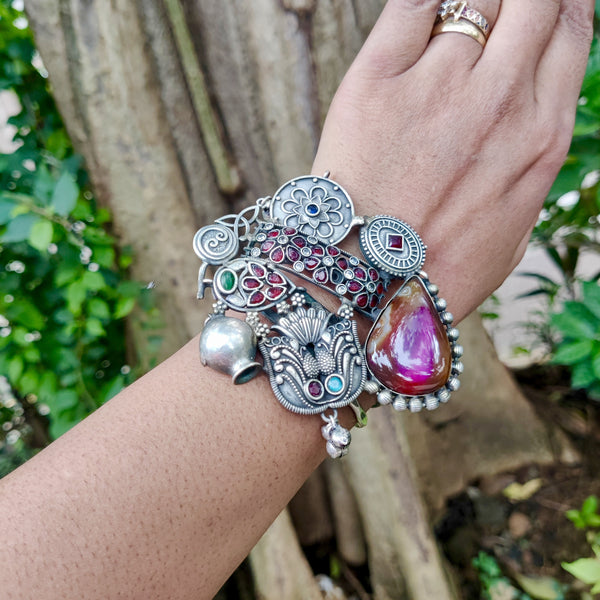 Silver Plated Handmade Bracelet Model - 7