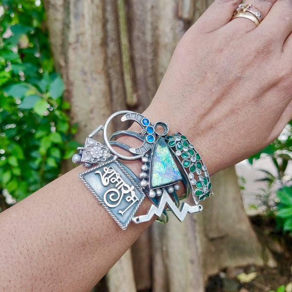 Silver Plated Handmade Bracelet Model - 5