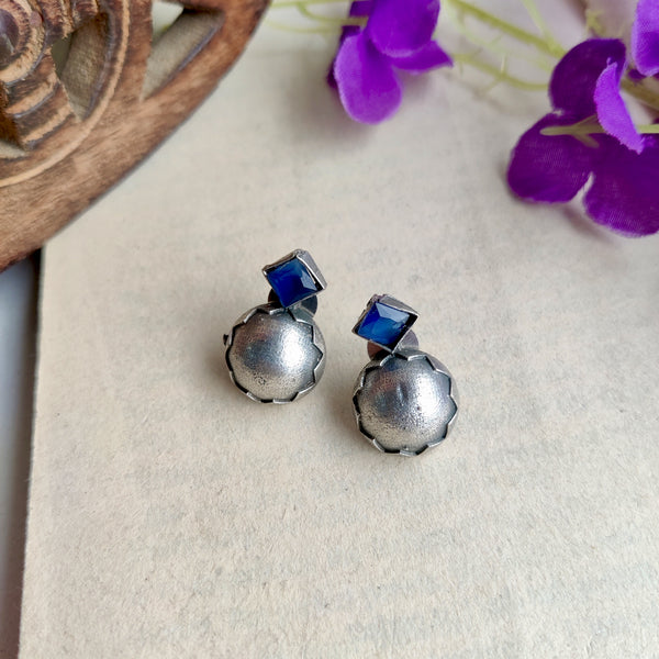 Handmade Brass Earings with Silver Polish