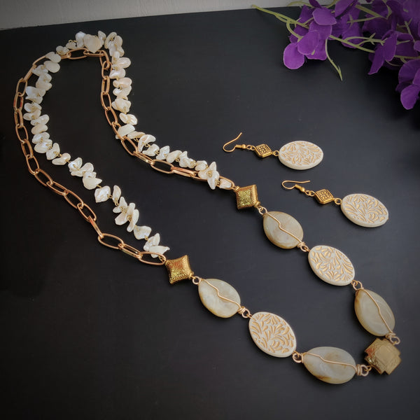 Fusion Mother of Pearl Necklace Set