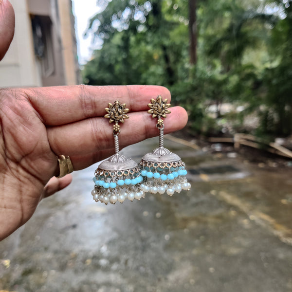 "Prerna" Dual tone Oxidised Earring