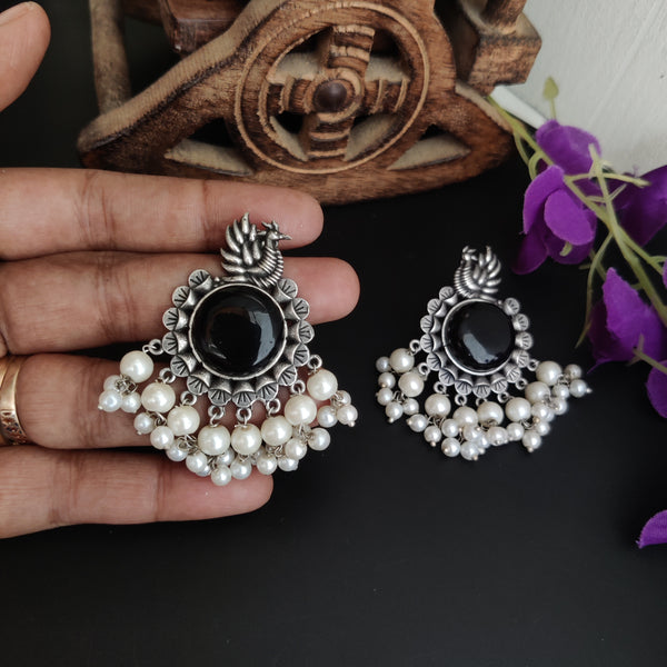 "Shylah" Silver Look Alike Stone Earrings