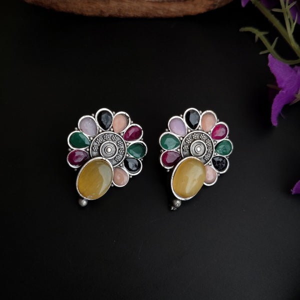 "Rimpa Oxidized Dual Tone Brass Jhumka