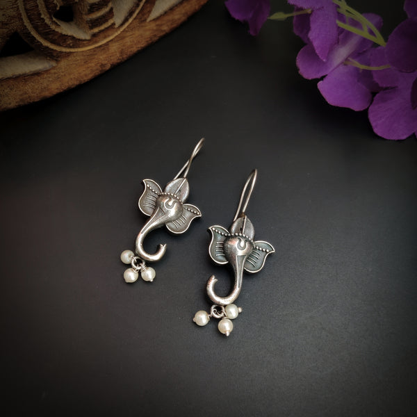 "Pearl" Ganeshaji Hook Earrings
