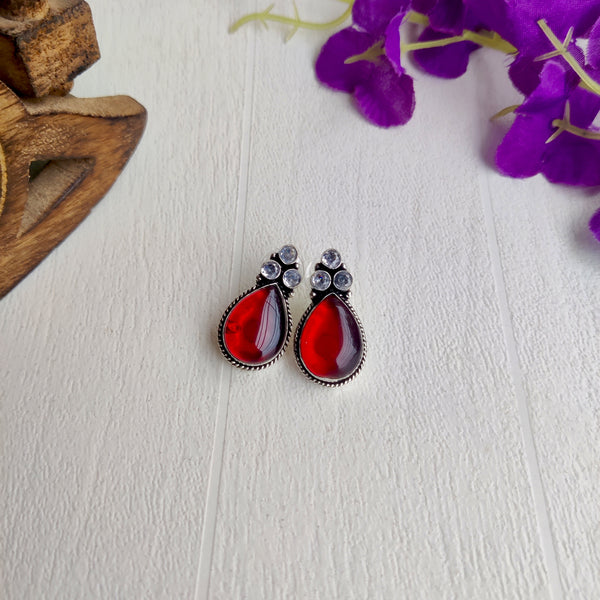 "Kavi" Silver Look Alike Oxidised Earring