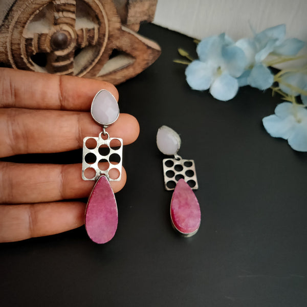 "Fiona" Light weight Druzzy Stone Earrings