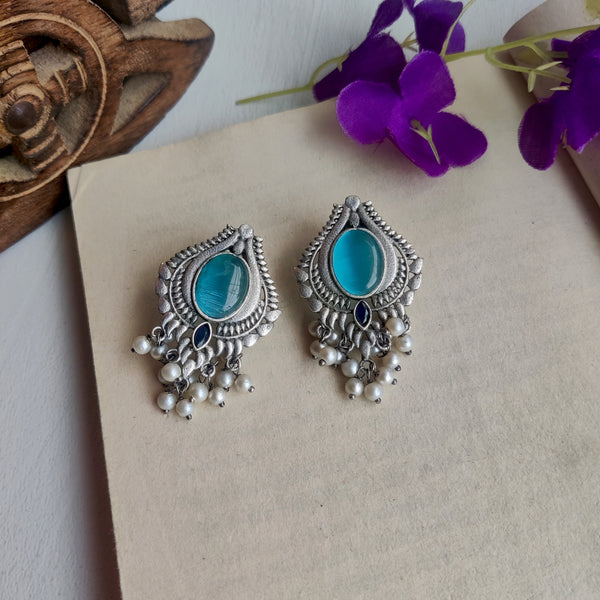 “Saima” Premium Brass Stone Earrings