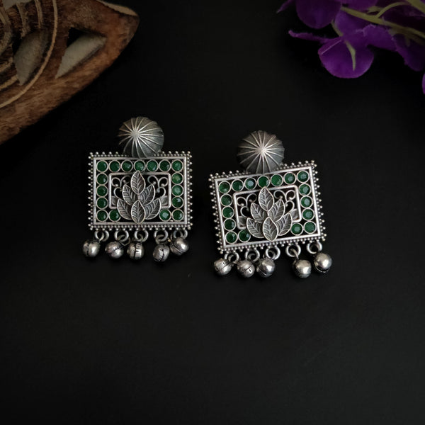 "Silox" Silver Look Alike Oxidized Studs