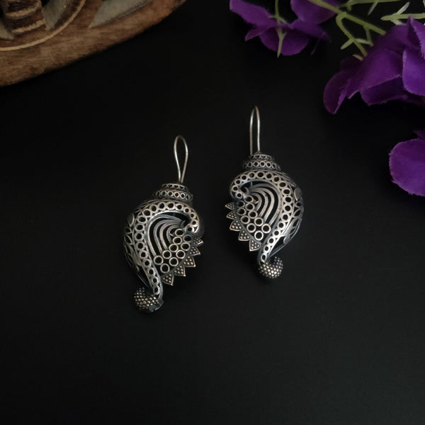 "Anushka" Silver Look Alike Brass Hook Earrings