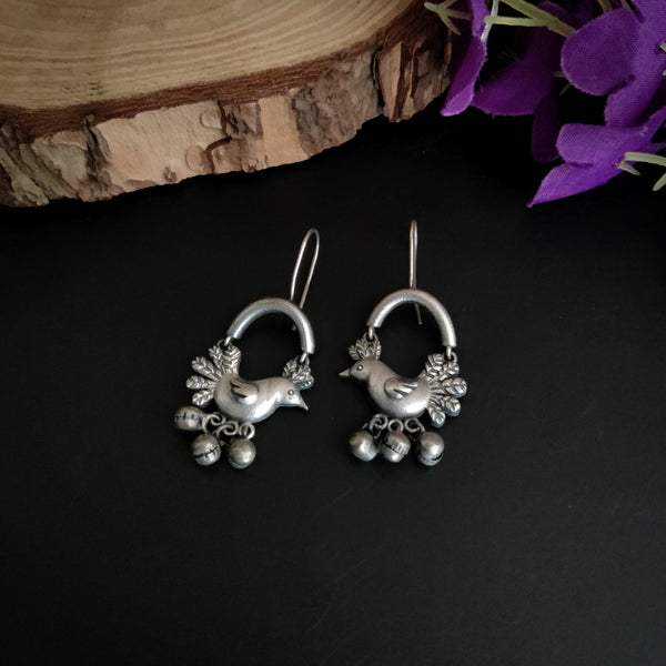 "Simran" Silver Look Alike Oxidized Earrings