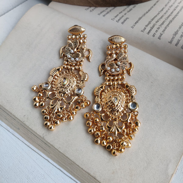 "Gulbahaar" Kashmiri Chandbali Earrings