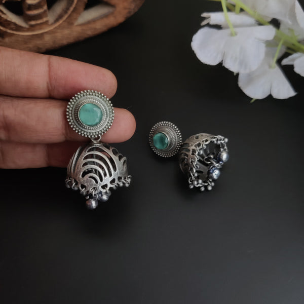 Light weight Jhali Work brass Jhumki Earrings