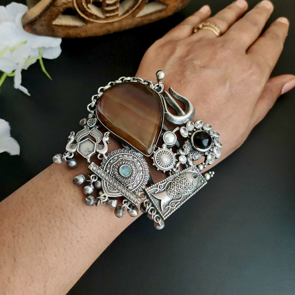 Silver Plated Handmade Bracelet Model - 1