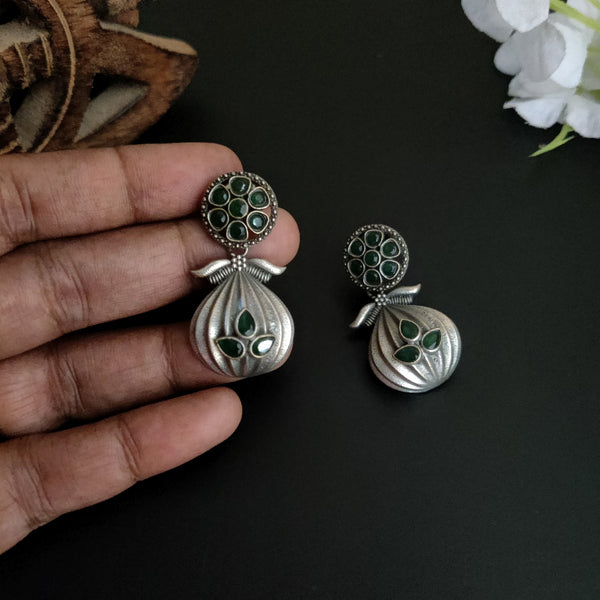 "Misthi" Silver Look Alike Oxidised dangler