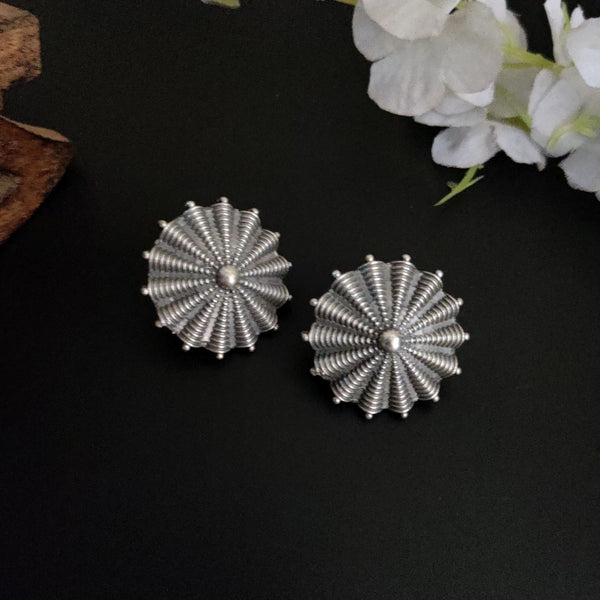 "Ganga" Silver Look Alike Stud Earrings