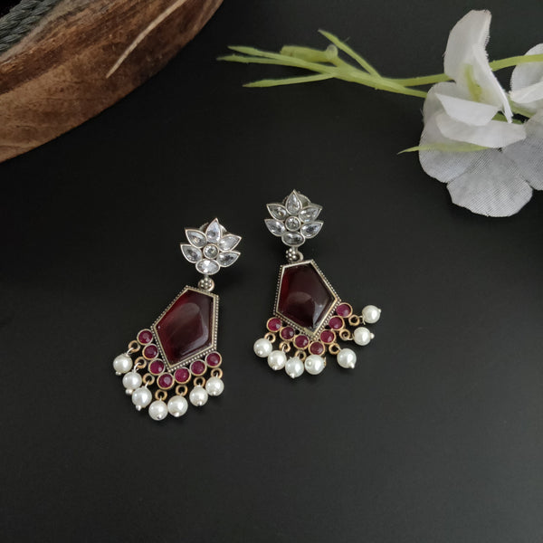 "Vani" Dual Tone Oxidised Earring