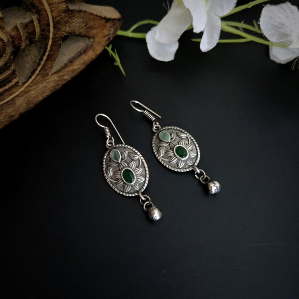 Minimalistic Oxidised Hook Earrings