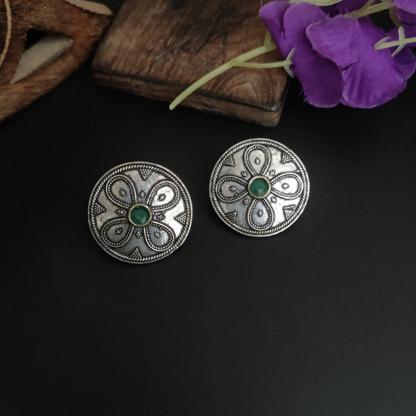 Round Oxidised Studs