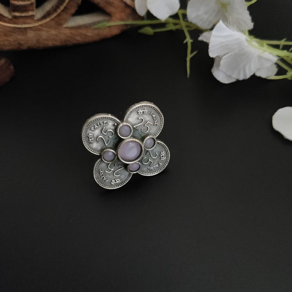 25 paisa Adjustable Oxidized Silver Brass Rings