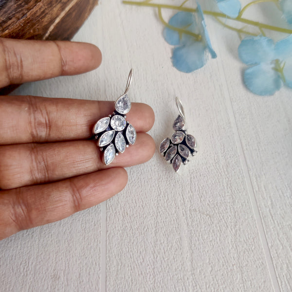 "Ranjan" Silver Look Alike Hook Earrings