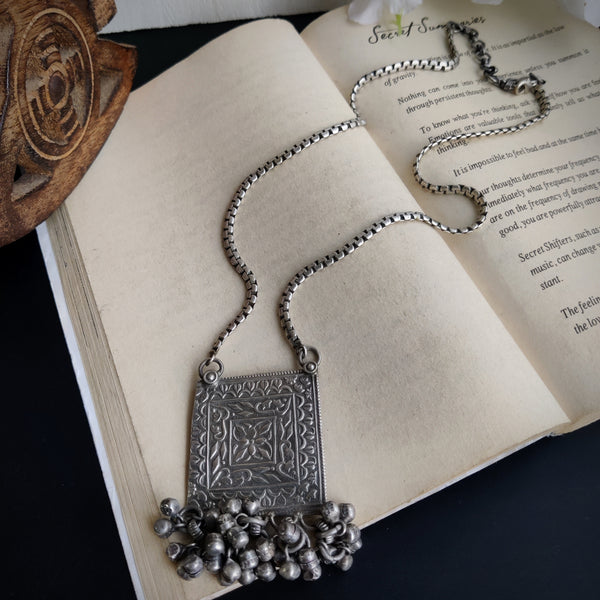 "Urvashi" Silver Look Alike long Necklace