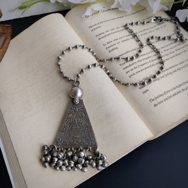 Ganeshji Tribal Handmade long chain pendant