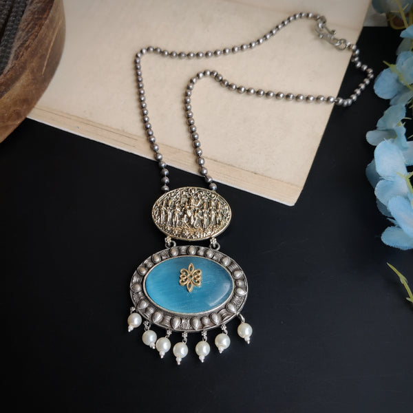"Purvi"Dual Tone long Necklace