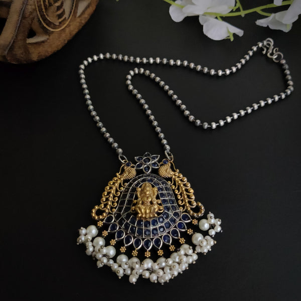 Devi Oxidised Dual tone long Necklace