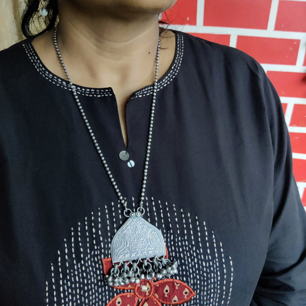 Ganpatiji Silver Plated Chain for Girls and Women
