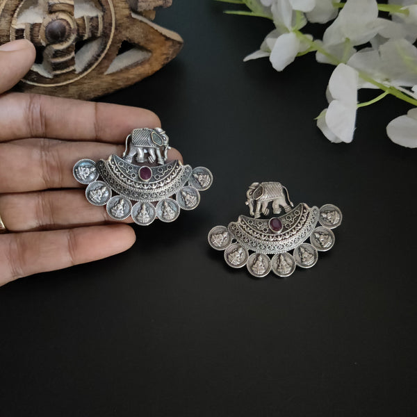"Tanavika" Silver Look Alike Tribal Earrings