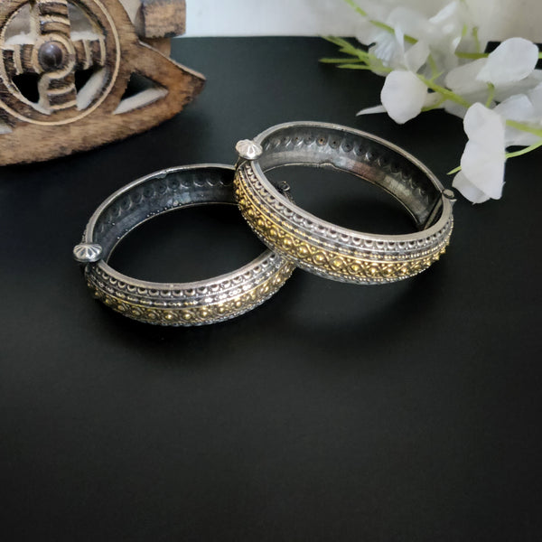 Silver Look-Alike Traditional Openable Kadas for Elegant Style Model - 5