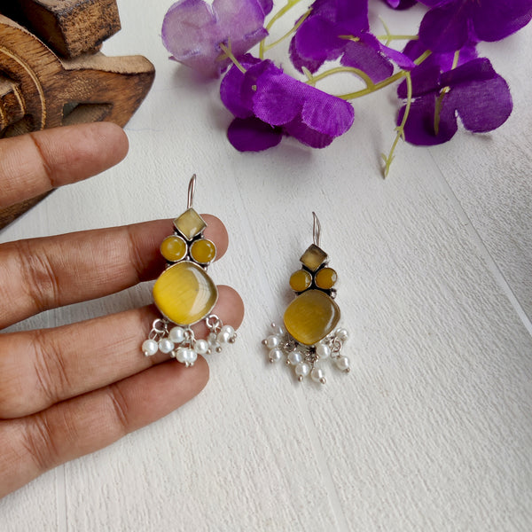 "Chinmayee" Oxidized Premium Hook Earrings