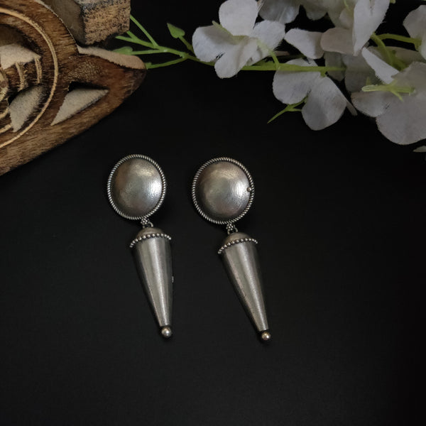 "Chandni" Silver Look Alike Oxidized Earrings