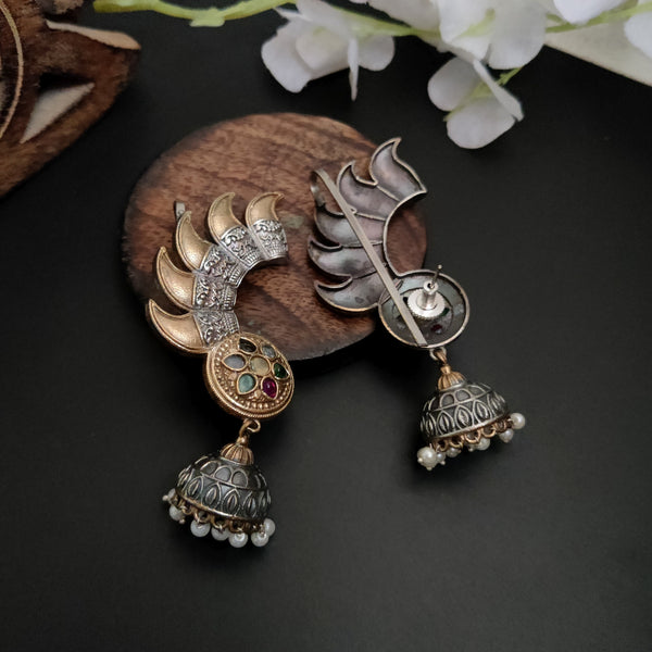 "Barkha"Effortlessly Bold Ear Cuffs Gold And Silver Polish