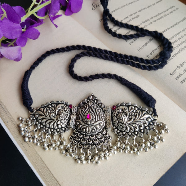 "Sneh" Silver Look Alike Oxidised Choker