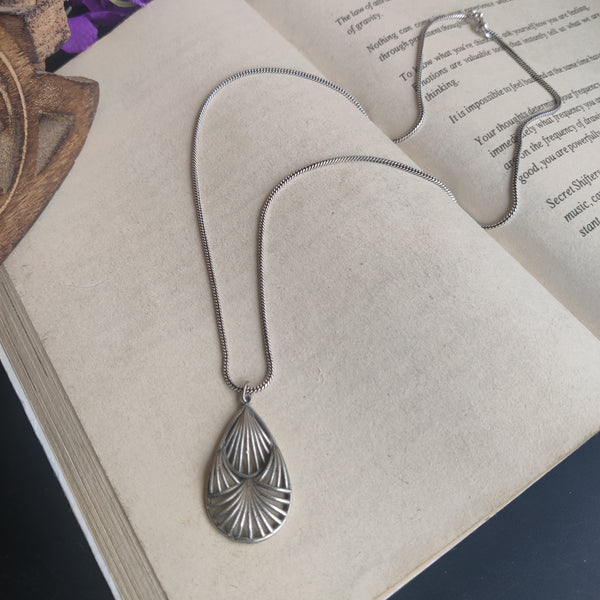 Silver Oxidised Handcrafted Pendant Chain