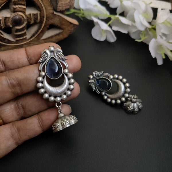 "Silox" Silver Look Alike Oxidized Jhumka